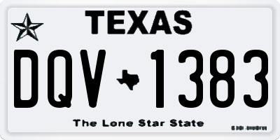 TX license plate DQV1383