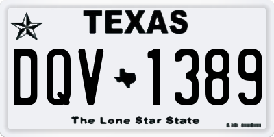 TX license plate DQV1389