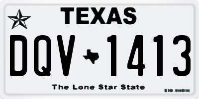 TX license plate DQV1413