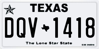 TX license plate DQV1418