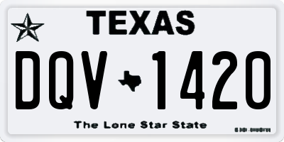 TX license plate DQV1420