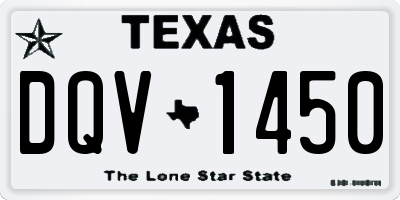 TX license plate DQV1450