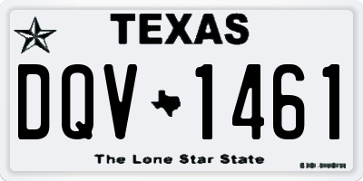 TX license plate DQV1461