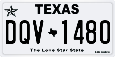 TX license plate DQV1480