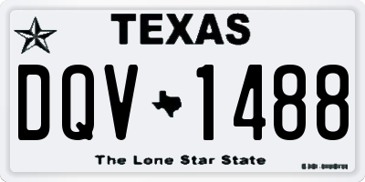 TX license plate DQV1488