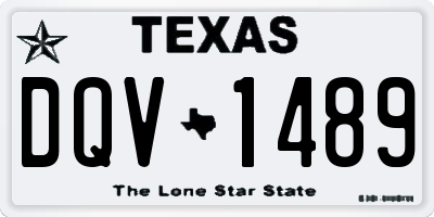 TX license plate DQV1489