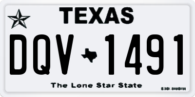 TX license plate DQV1491