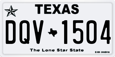 TX license plate DQV1504