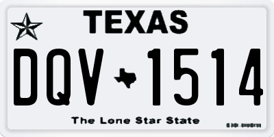 TX license plate DQV1514