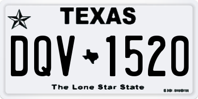 TX license plate DQV1520