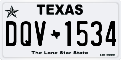 TX license plate DQV1534