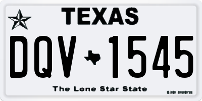 TX license plate DQV1545