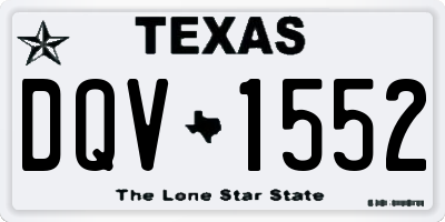 TX license plate DQV1552