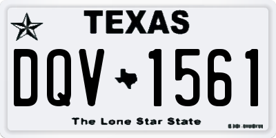 TX license plate DQV1561