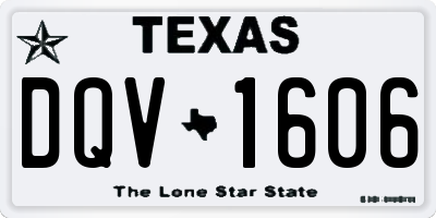 TX license plate DQV1606