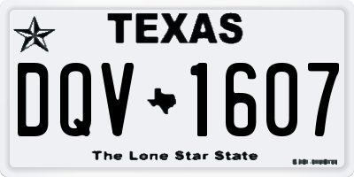 TX license plate DQV1607