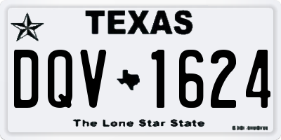 TX license plate DQV1624