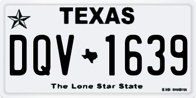 TX license plate DQV1639
