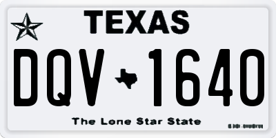 TX license plate DQV1640