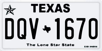 TX license plate DQV1670