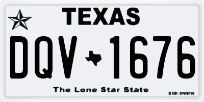 TX license plate DQV1676
