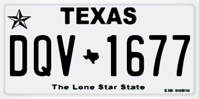 TX license plate DQV1677