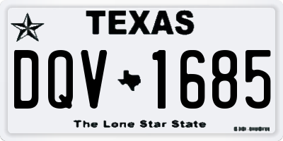 TX license plate DQV1685