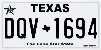 TX license plate DQV1694