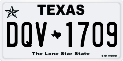 TX license plate DQV1709