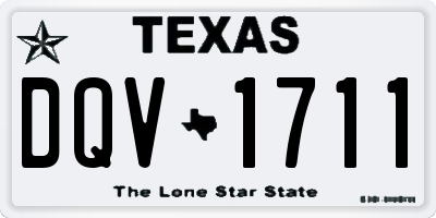 TX license plate DQV1711