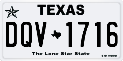 TX license plate DQV1716