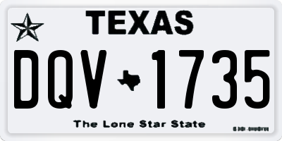 TX license plate DQV1735