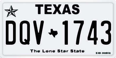 TX license plate DQV1743