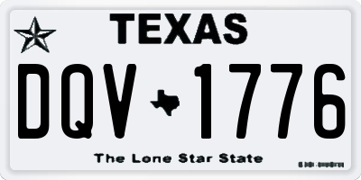 TX license plate DQV1776