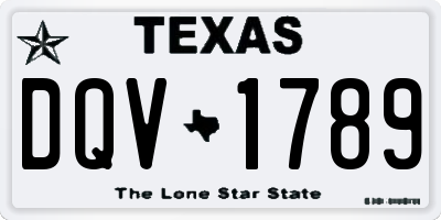 TX license plate DQV1789
