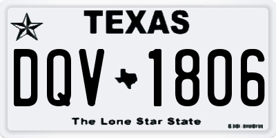 TX license plate DQV1806