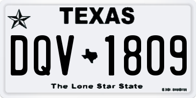 TX license plate DQV1809