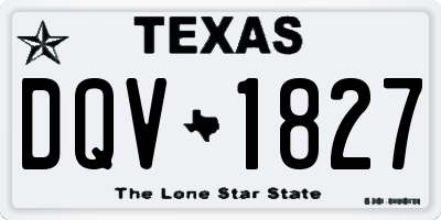 TX license plate DQV1827