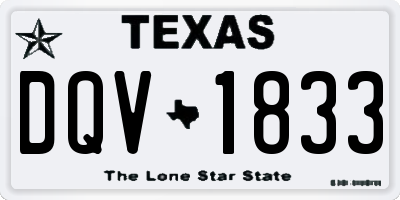 TX license plate DQV1833