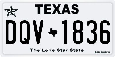 TX license plate DQV1836