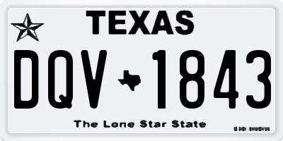 TX license plate DQV1843