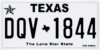 TX license plate DQV1844