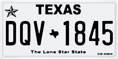 TX license plate DQV1845