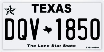 TX license plate DQV1850