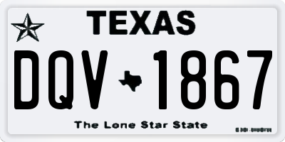 TX license plate DQV1867