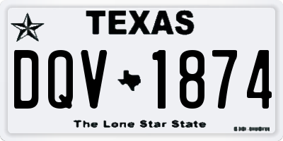 TX license plate DQV1874