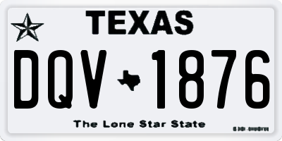 TX license plate DQV1876