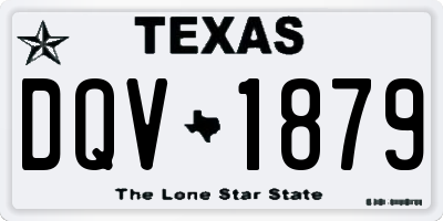 TX license plate DQV1879