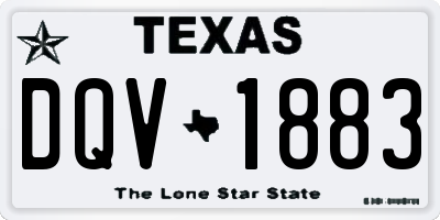 TX license plate DQV1883