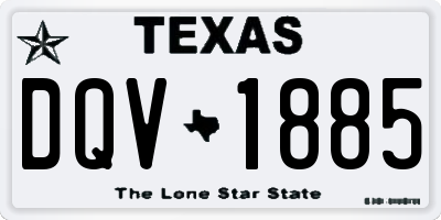 TX license plate DQV1885